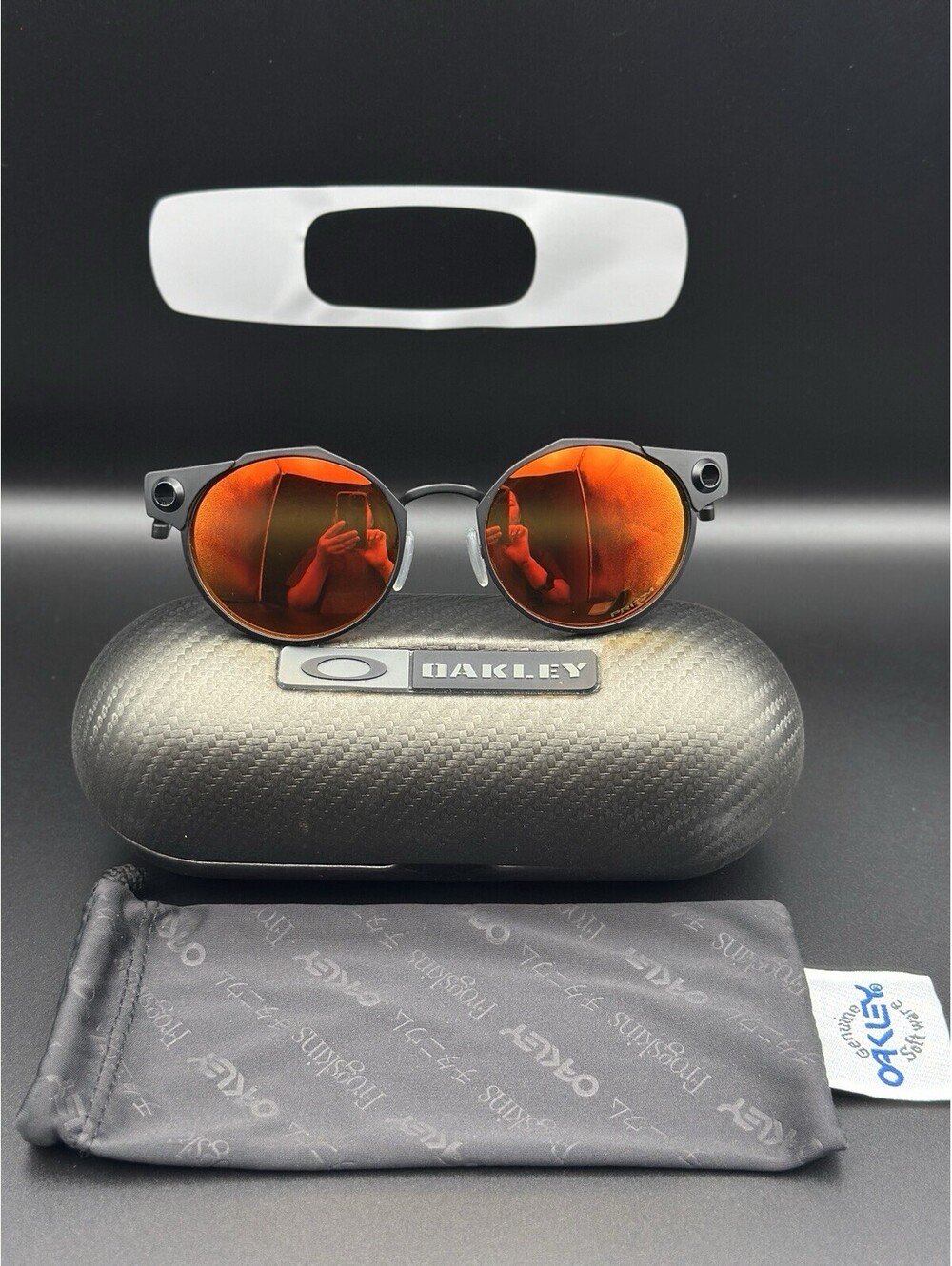 Oakley Deadbolt Matte SatinBlack/Prizm Ruby Iridium Polarized Lenses OO6046-0750